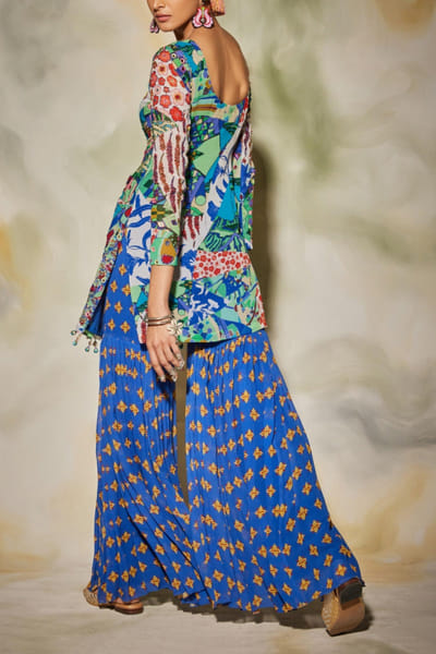 DiyaRajvvir Printed kurta and gharara set DIYAKIRA2211