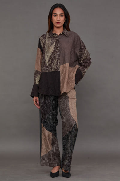 Chocolate silk shirt