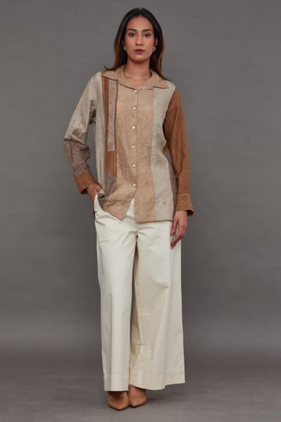 Ajwain mulberry silk shirt