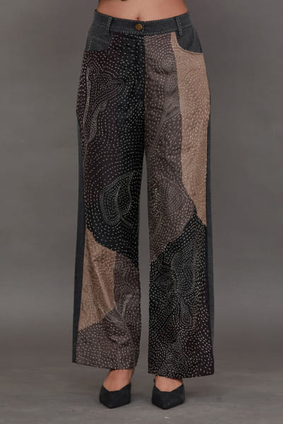 Chocolate denim trousers