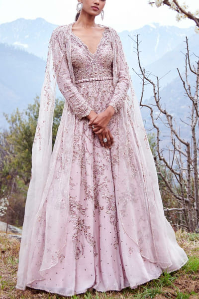 Ivory embellished gown