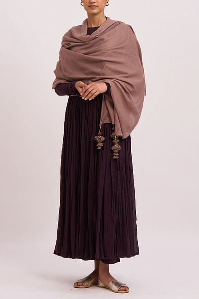 Brown woollen shawl