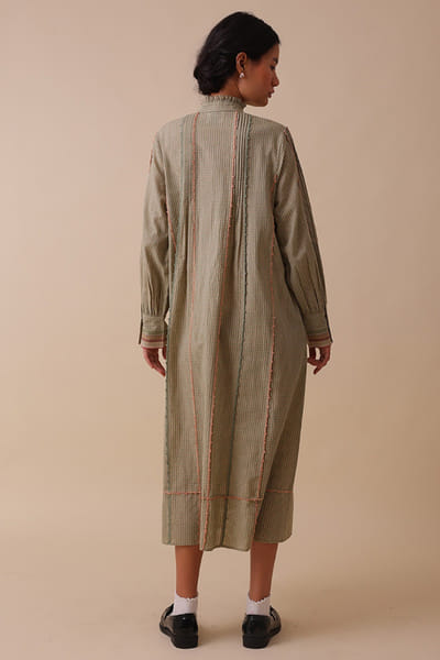 SWGT Green crochet pintuck dress SWGTAPR26D143258