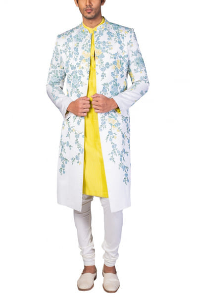 Floral sherwani set