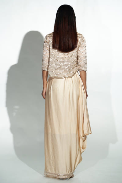 Dev R Nil Peach wave embroidered co-ord set DEVSEP25D132742