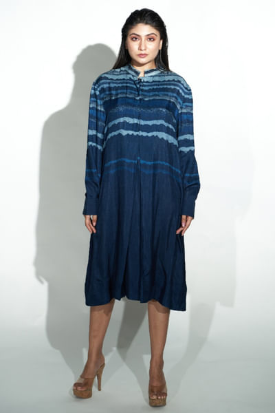 Navy blue printed tunic