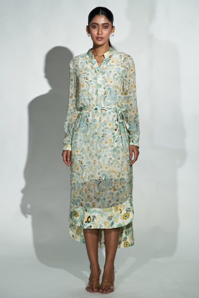 Light blue printed tunic