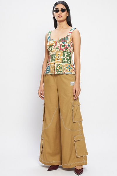 Multicolour ludo-inspired printed vest