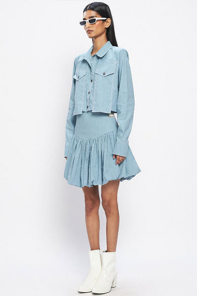 Powder blue bubble skirt