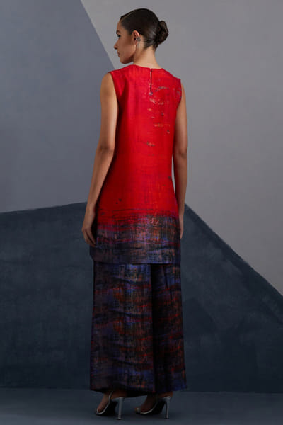 Clos Ruby and slate abstract printed co-ord set CLOSJUL26D249579