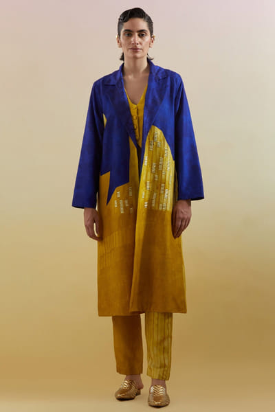 Clos Azure amber abstract embellished jacket set CLOSJUL26D249589