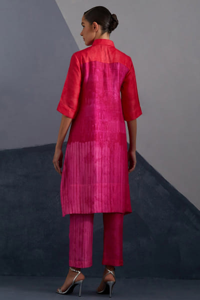 Clos Vermilion fuchsia embellished tunic set CLOSJUL26D249595
