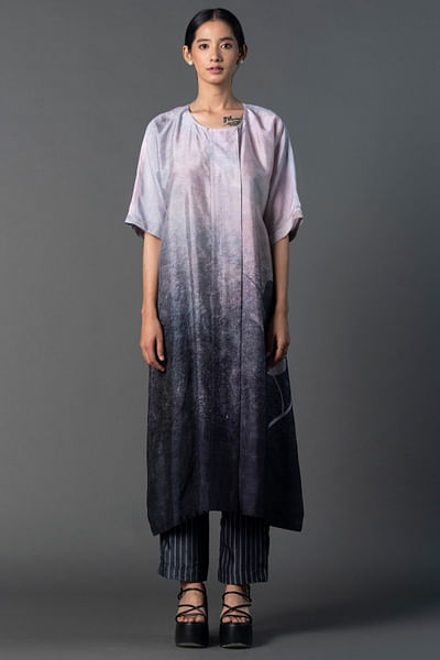 Grey ombre shade tunic set