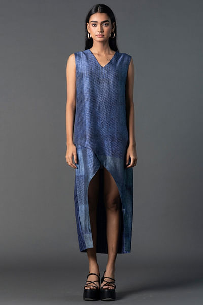 Royal blue printed dress