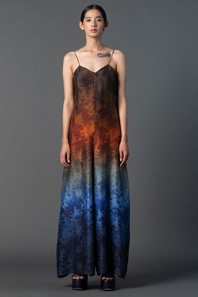 Multicolour printed jumpsuit