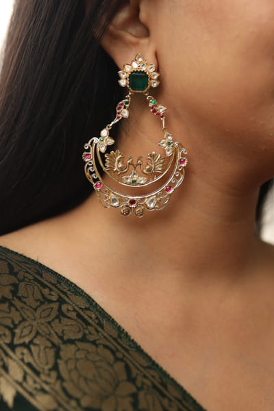 Multicolour embellished earrings