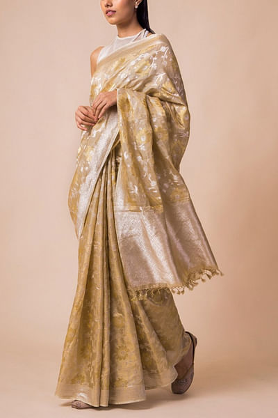Gold tissue silk sari