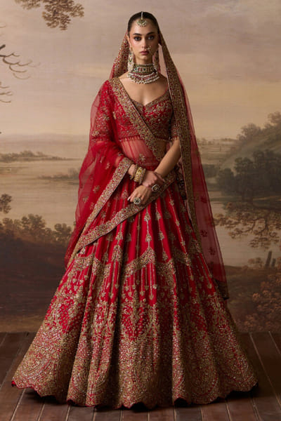 Angad Singh Red embellished lehenga set ANGAJUL26D150517
