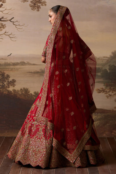 Angad Singh Red embellished lehenga set ANGAJUL26D150517