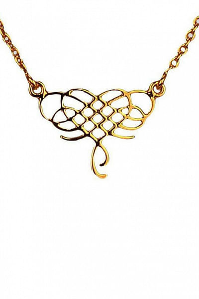 Gold plated infinity necklace