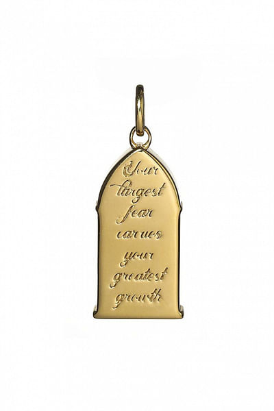 Gold plated door pendant and chain