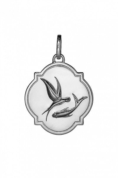 Silver fish and bird chain