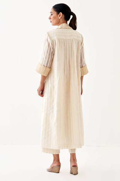 Vaaya Ivory banarasi silk chanderi kurta set VAAYMAY26D243755