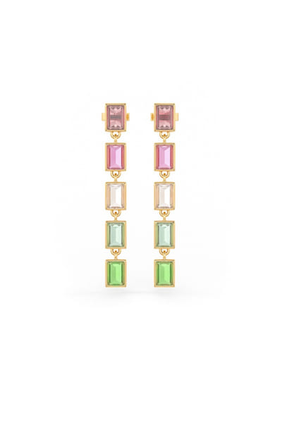 Miss Jo Multicolour gold plated stone earrings MISSMAY26D145516