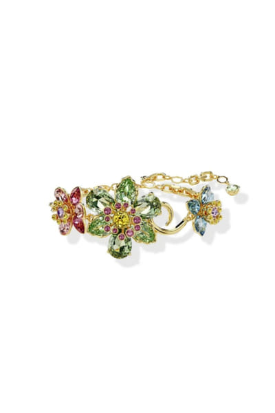 Esme Pink green crystal cuff bracelet ESMEAPR26D143421