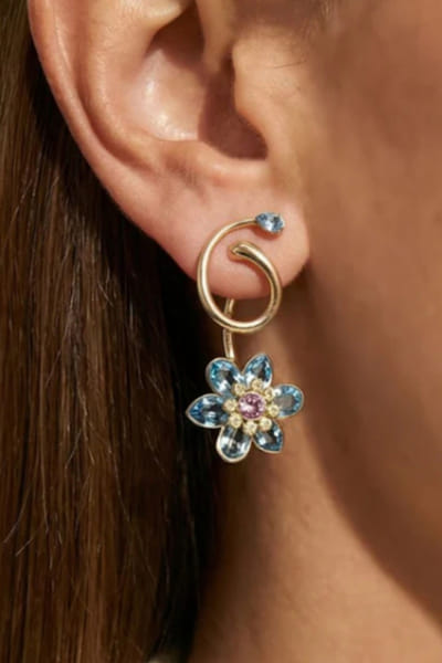 Esme Dual tone crystal drop earrings ESMEAPR26D143413