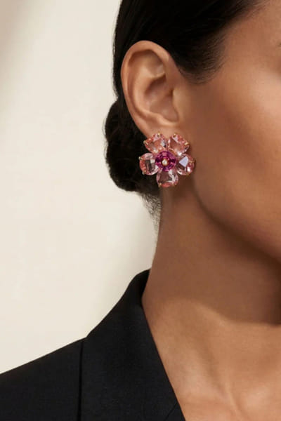 Esme Multicolour floral clip earrings ESMEAPR26D143424