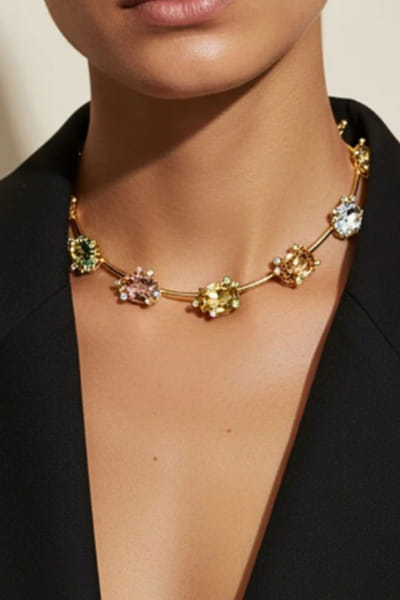 Esme Multicolour crystal necklace ESMEAPR26D143417