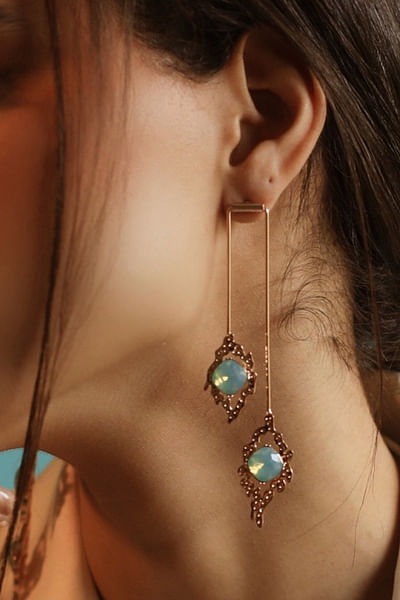Ice blue Swarovski crystal danglers