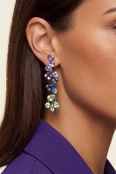 Esme Blue and purple Swarovski crystal earrings ESMEJUL26D149761