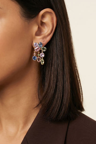 Esme Blue-purple Swarovski crystal earrings ESMEJUL26D149762