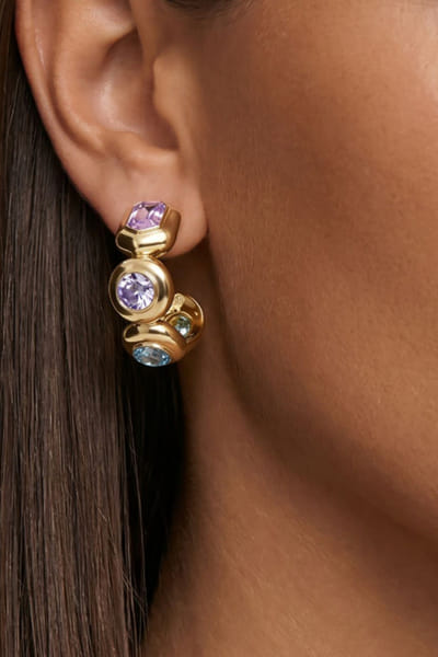 Esme Multicoloured Swarovski crystal hoops ESMEJUL26D149766