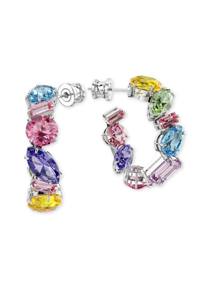 Esme Multicolour Swarovski crystal hoop earrings ESMEJUL26D149769