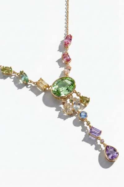 Esme Multicolour Swarovski crystal lariat necklace ESMEJUL26D149757