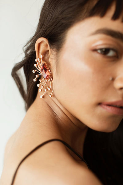 Red Swarovski crystal earrings