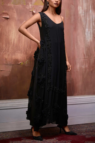 Black toga tunic and trousers