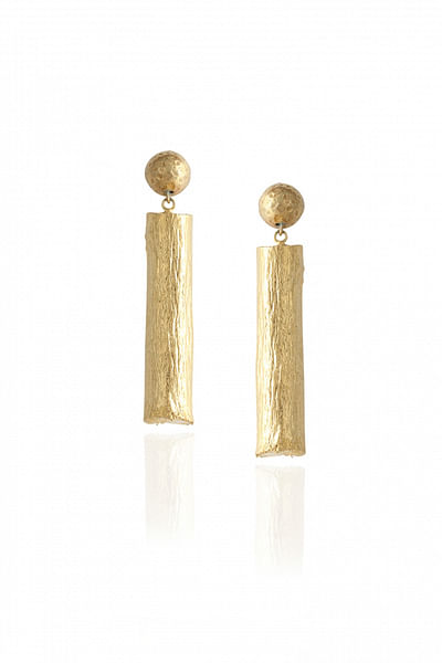 Wood and metal earrings