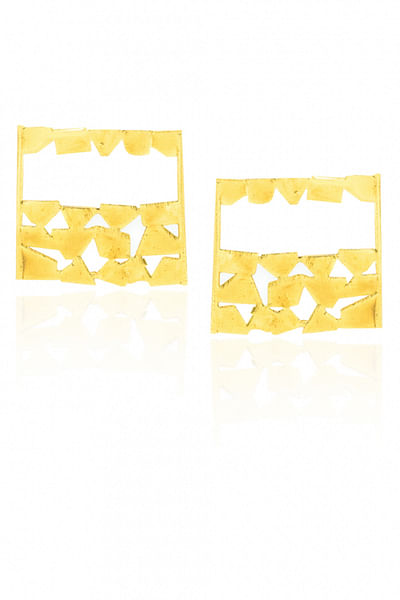 Gold plated mosaic studs