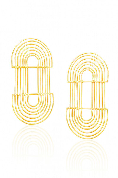 Gold plated onlong earrings