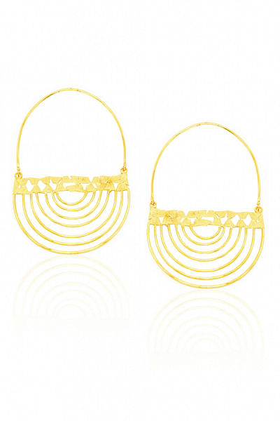 Gold plated bucket earrings