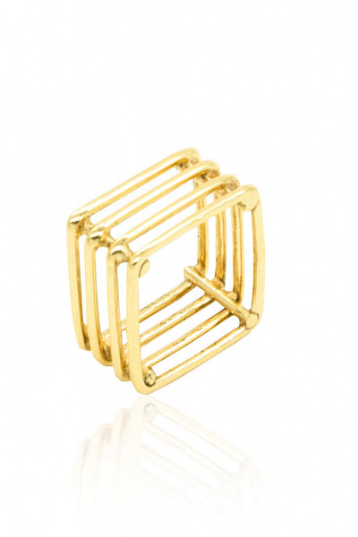 Gold plated square ring