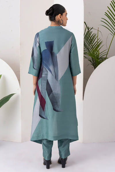 Haute Mess Sage green printed tunic HAUTJUN26D147700