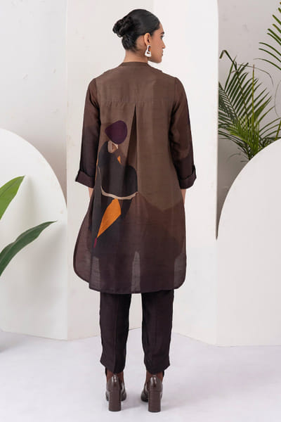 Haute Mess Brown printed tunic HAUTJUN26D147691