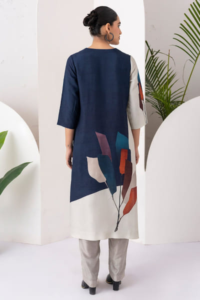 Haute Mess Blue and ivory printed tunic HAUTJUN26D147702