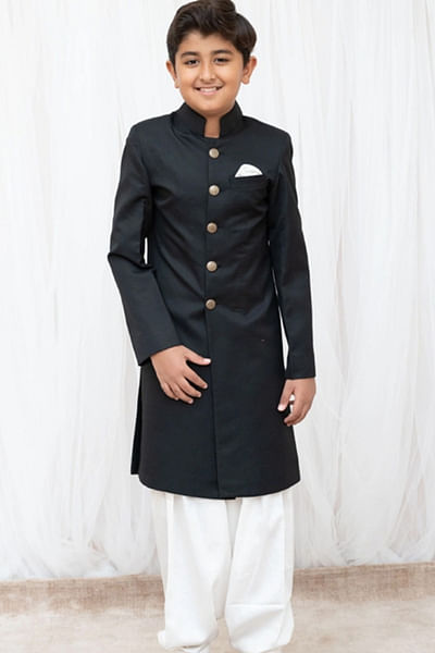 Black sherwani set