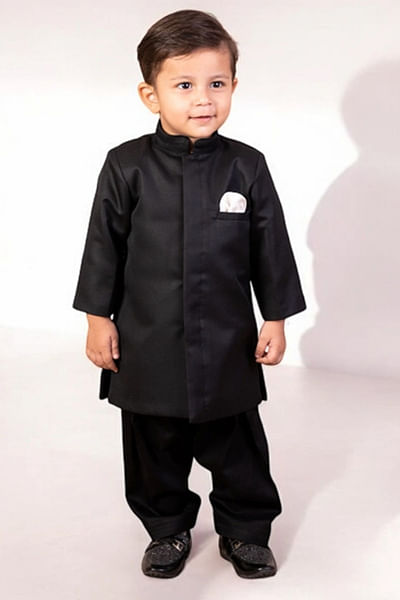 Black bandhgala set